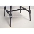 Industrial Exclusive Leather Chair Cast Iron Pipe Base Metal Coated